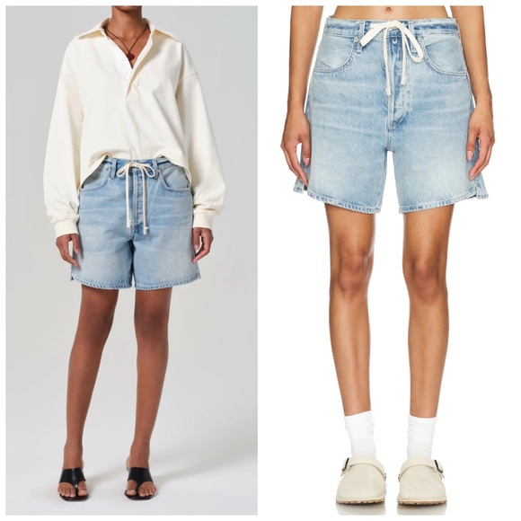 Citizens Of Humanity Brynn Drawstring Short Blue Size 31 Jesamyn‎ Denim